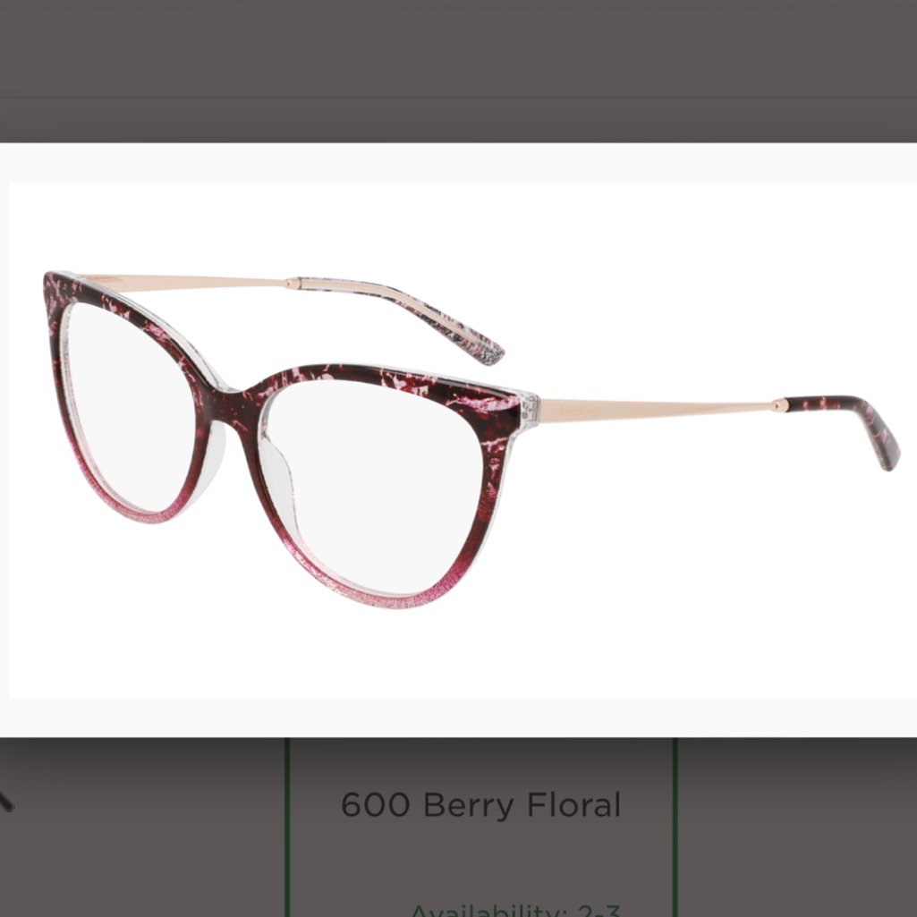 Brand New Bebe Glasses Bb5235 In Berry Floral 5516